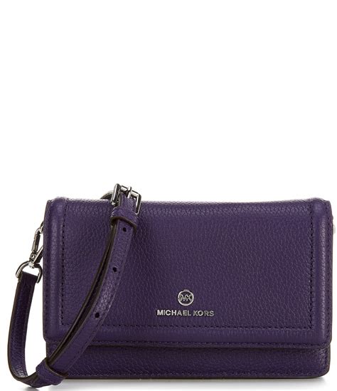 michael kors jet set charm leather phone crossbody
